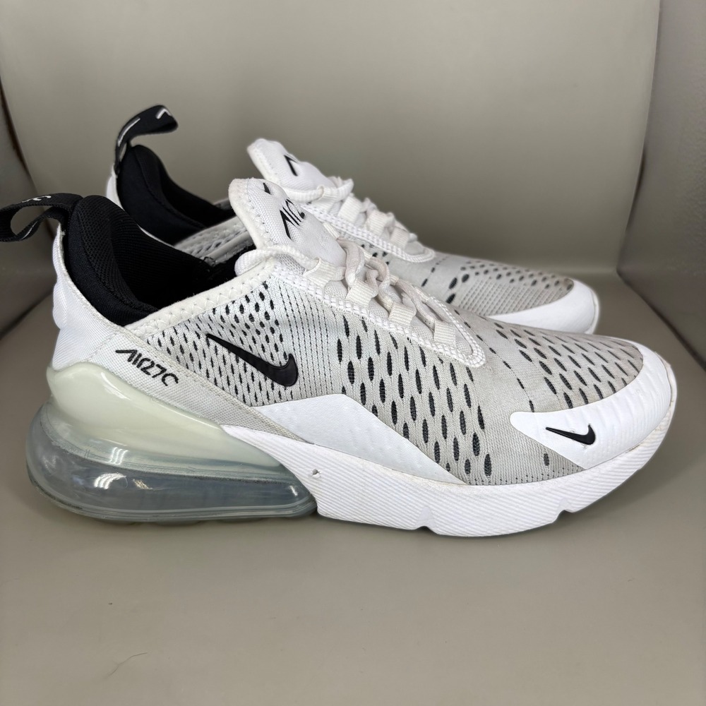 Nike Air Max 270 White Black AH6789-100 Womens Size 6 Running Shoes